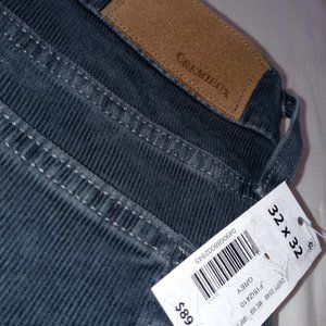 NWT Mens Cremieux Corduroy Denim 32/32
